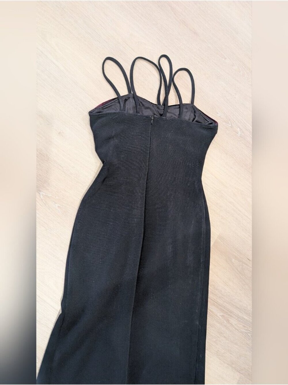 Stunning Late 80s Vintage Black Velvet Embellished And Bows Dress - Picture 15 of 16